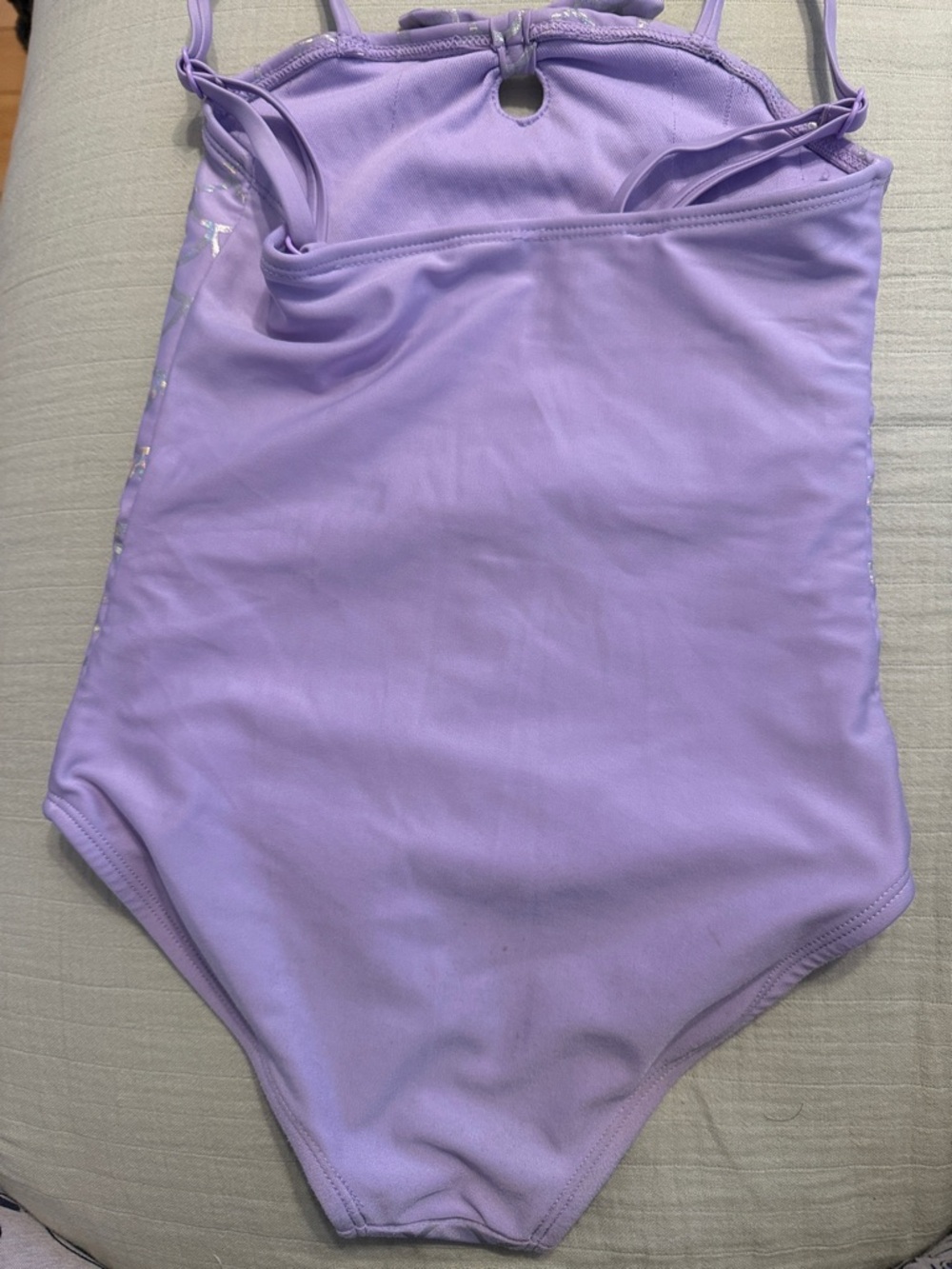 Cat & Jack Lavender Mermaid-Scale One-Piece Swimsuit - Picture 4 of 4